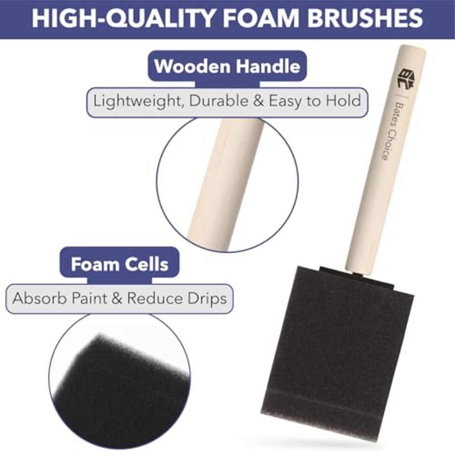 Bates - Pinceles de espuma par - Wood Stain Brush reseña y precio