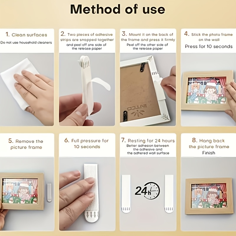 Cinta Adhesiva de Gancho y Buc - Picture Hanging Strip reseña y precio
