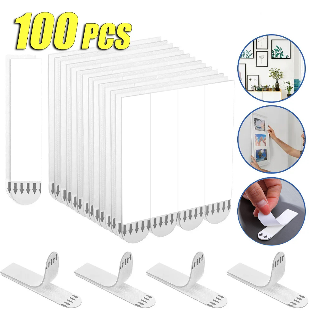 Tiras de cinta adhesivas sin p - Picture Hanging Strip reseña y precio