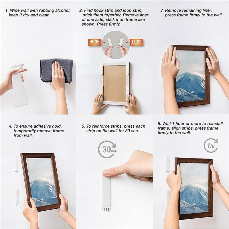 A03E-20 Pares (40 Tiras) de Ti - Picture Hanging Strip reseña y precio