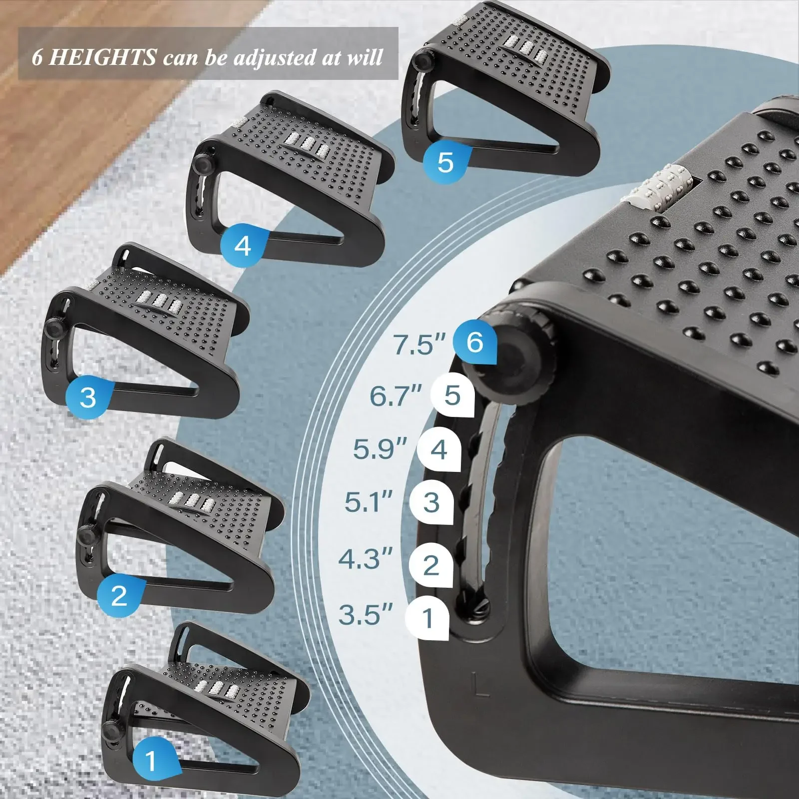 Reposapiés Ajustable para Escr - Home Improvement Retail reseña y precio
